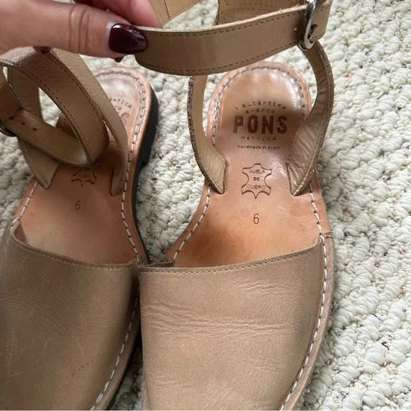 Avarcas Pons  521 Classic Style Strap Taupe Avarca Sandals - Picture 4 of 4